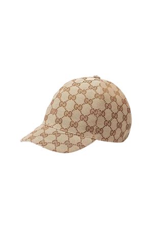 cappello in tela beige GUCCI KIDS | 4817743HC652140